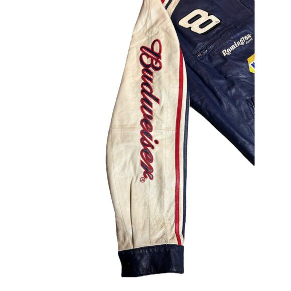 Vintage Nascar Dale Earnhardt Budweiser Racing Leather Jacket - Picture 6 of 13